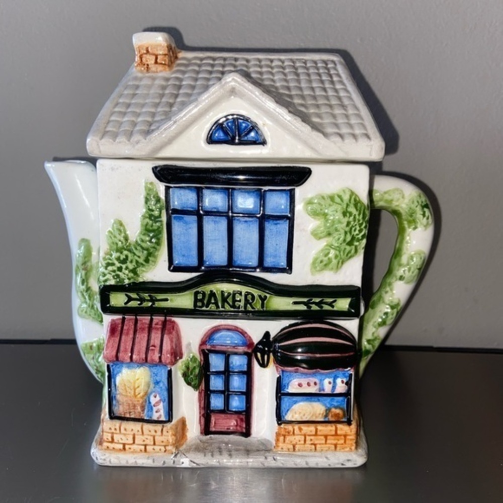 Ceramic Cottage Style Tea Pot Bakery Shop Kitchen Decor Starite Industries Inc